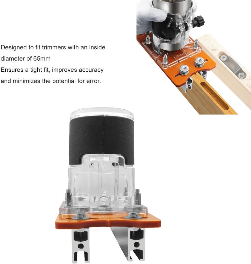 Espusta Furniture Wood Trimmer Router Base, Router Slotting Bracket, 2 in 1 Compact Wood Palm Router Base for Inside Diameter 65mm Trimming Machine - Image 5